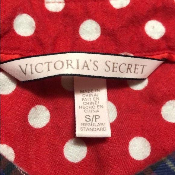 Victoria's Secret plaid long sleeve pajama top - Picture 3 of 4